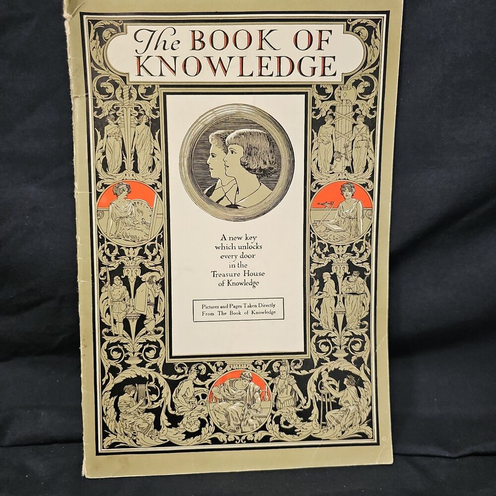 The Book of Knowledge 1920s Grolier Society Promotional Pamphlet Children's Enc.